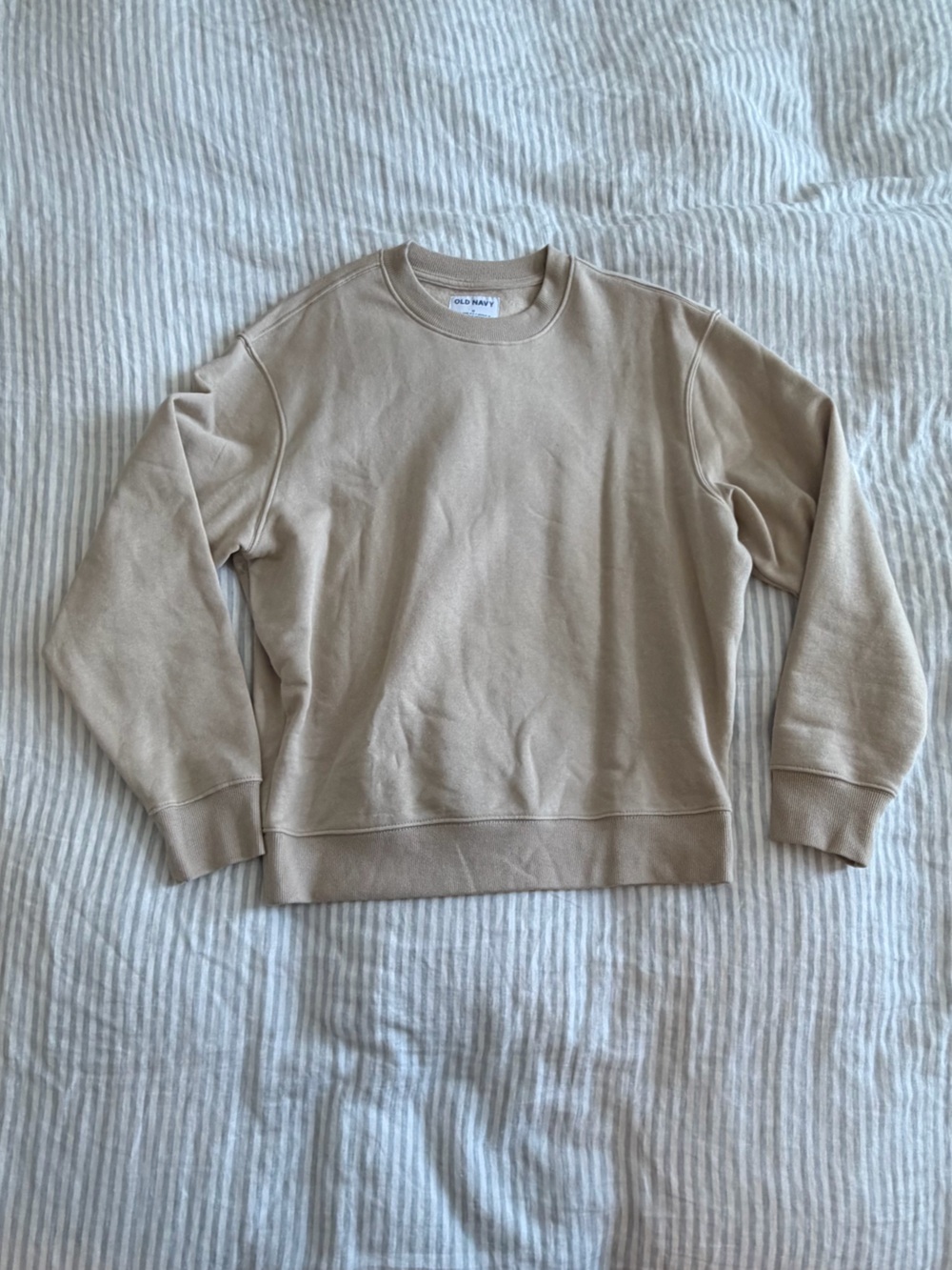Old Navy Men's Tan Crewneck Sweatshirt